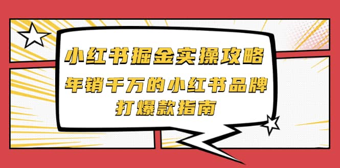 小红书掘金实操攻略，年销千万的小红书品牌打爆款指南