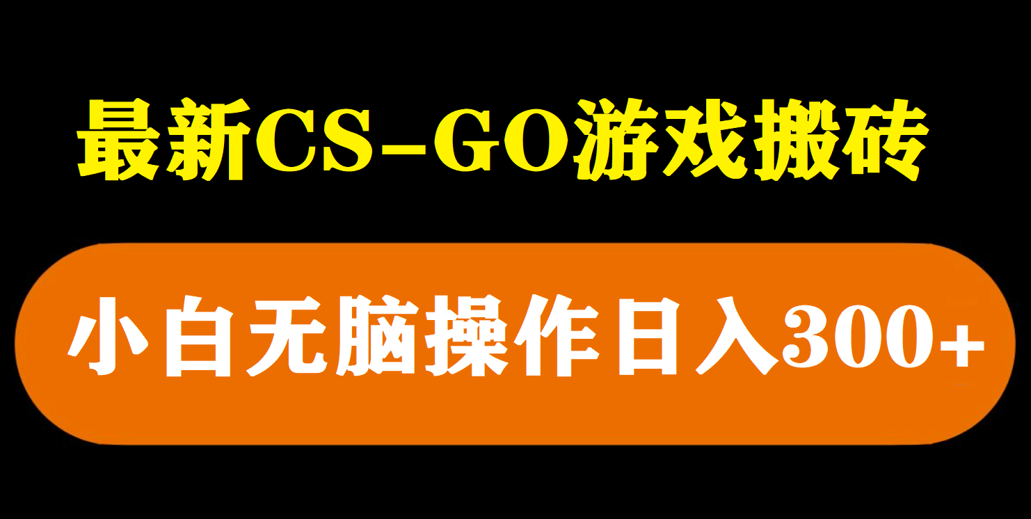 最新csgo游戏搬砖游戏，无需挂机小白无脑也能日入300