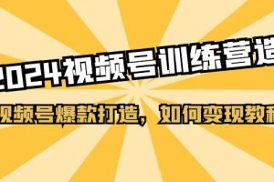 2024视频号训练营，视频号爆款打造，如何变现教程（20节课）